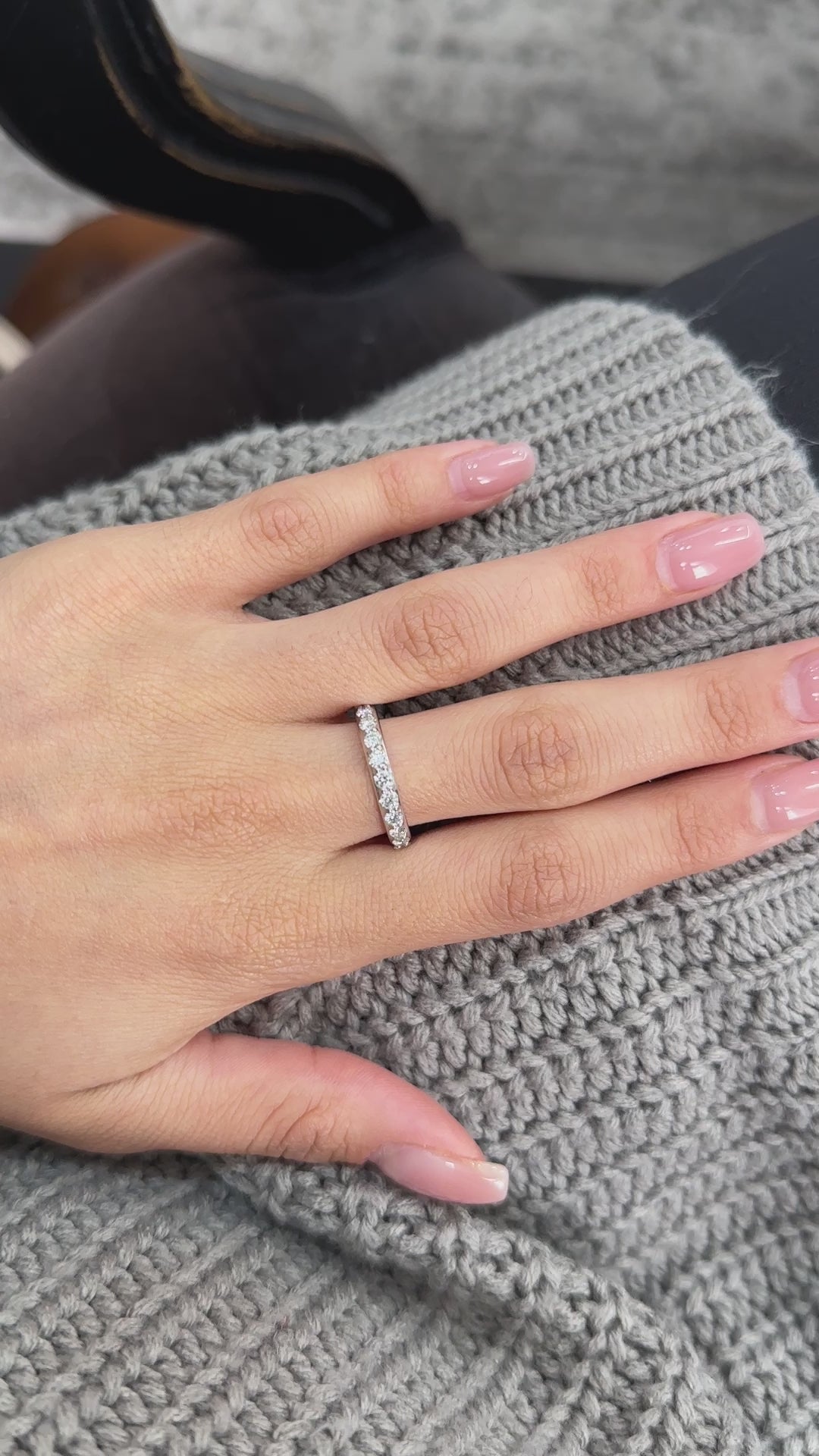 White Gold THIN Eternity Ring 1.3 cts.