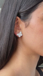White Gold BUTTERFLY Earrings 2.66 cts.