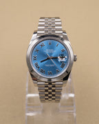 Rolex Datejust 41 Blue Roman Dial on Jubilee 126300 Complete 2026