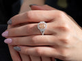 Two-Tone FANCY PINK CUSHION Engagement Ring 3.34 cts.