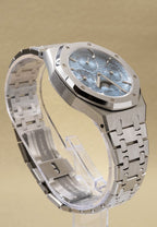 Audemars Piguet 150th Year An. Light Blue Dial on Stainless Steel 26684ST.OO.1356ST.01 with Box