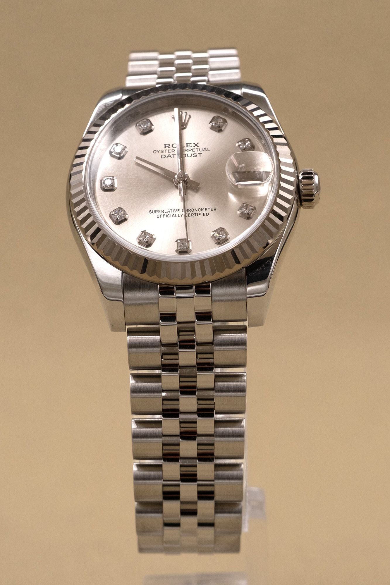 Rolex Datejust 31 Silver Diamond Dial on Jubilee 178274 Complete 2021