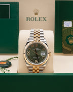 Rolex Datejust 36 Olive Green Roman Dial on Jubilee 126233 Complete 2026