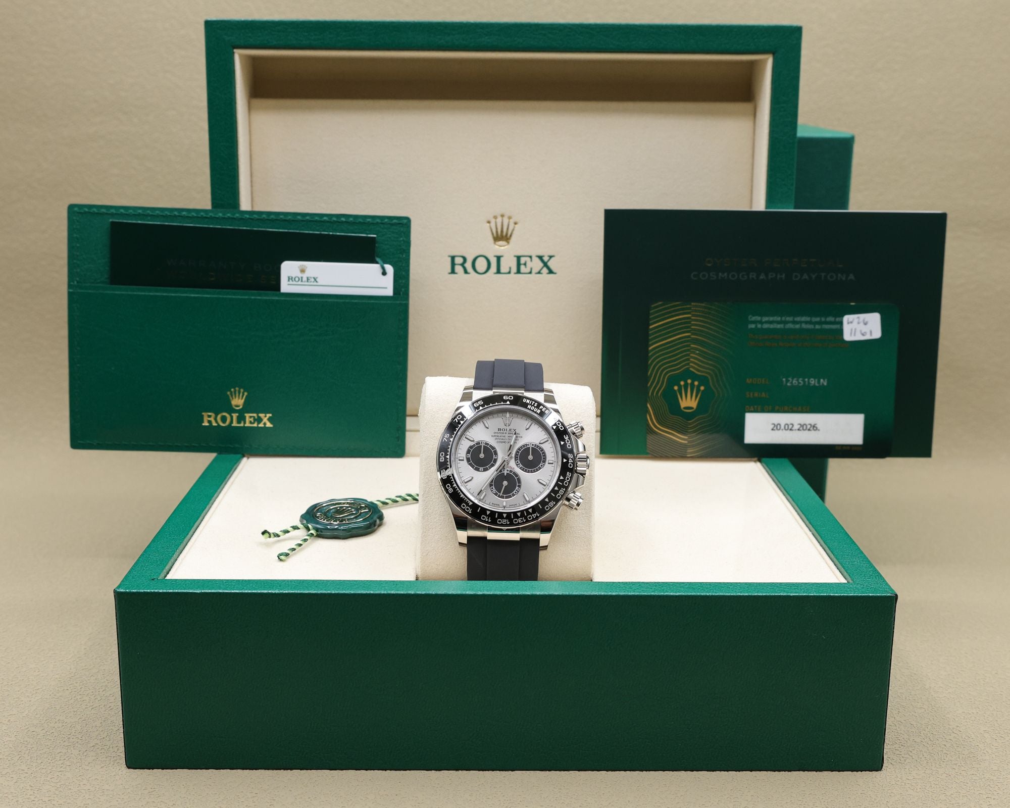 Rolex Daytona Steel And Black Index Dial on Oysterflex 126519LN Complete 2026
