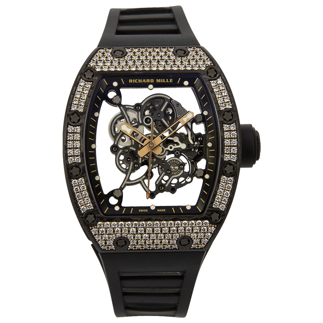 Richard Mille RM055 Bubba Watson Skeleton Dial on Black Rubber Strap RM055 Papers