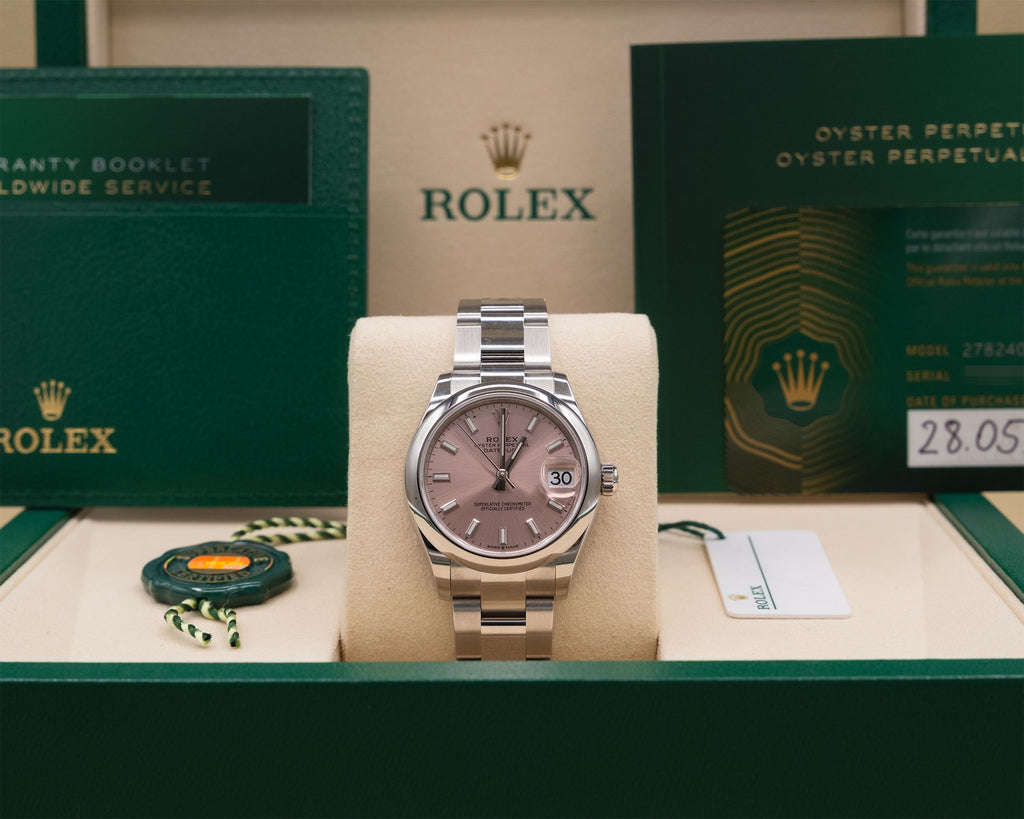 Rolex Datejust 31 Pink Index Dial on Oyster 278240 Complete 2026