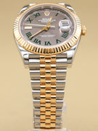 Rolex Datejust 41 Slate Green Roman Dial on Jubilee 126333 Complete 2021