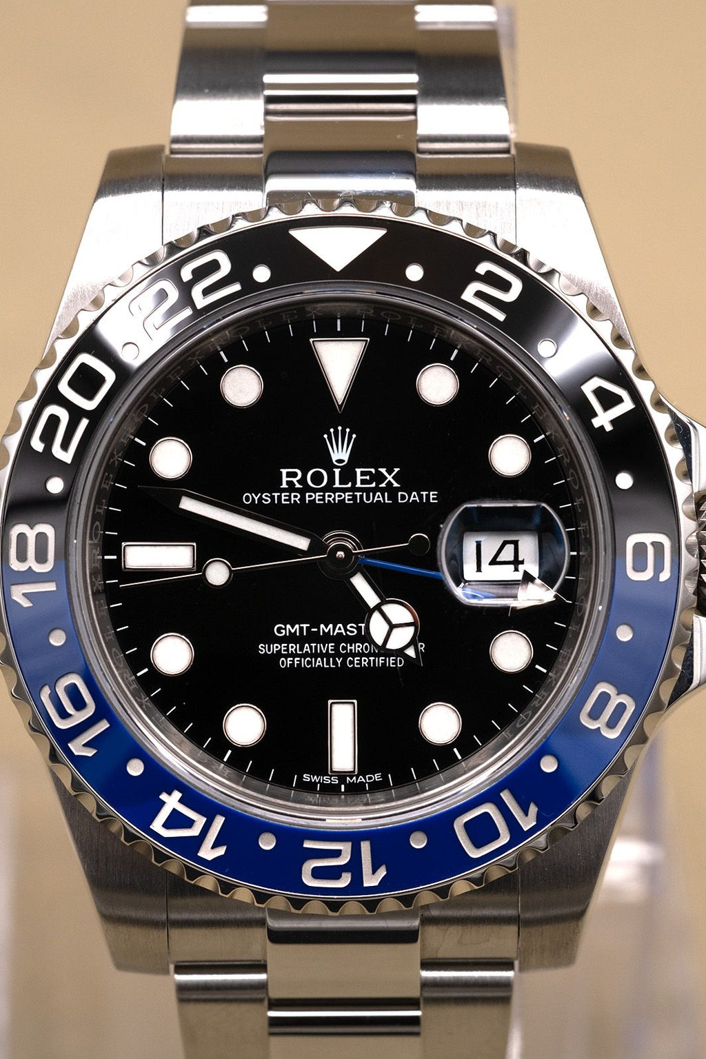 Rolex GMT-Master II 'Batman' Black Dial on Oyster 116710BLNR Complete 2014