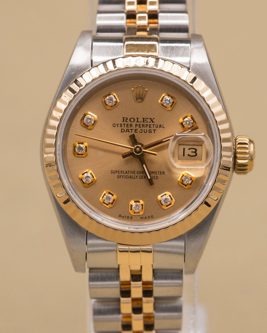 Rolex Datejust Lady Champagne Diamond Dial on Jubilee 69173