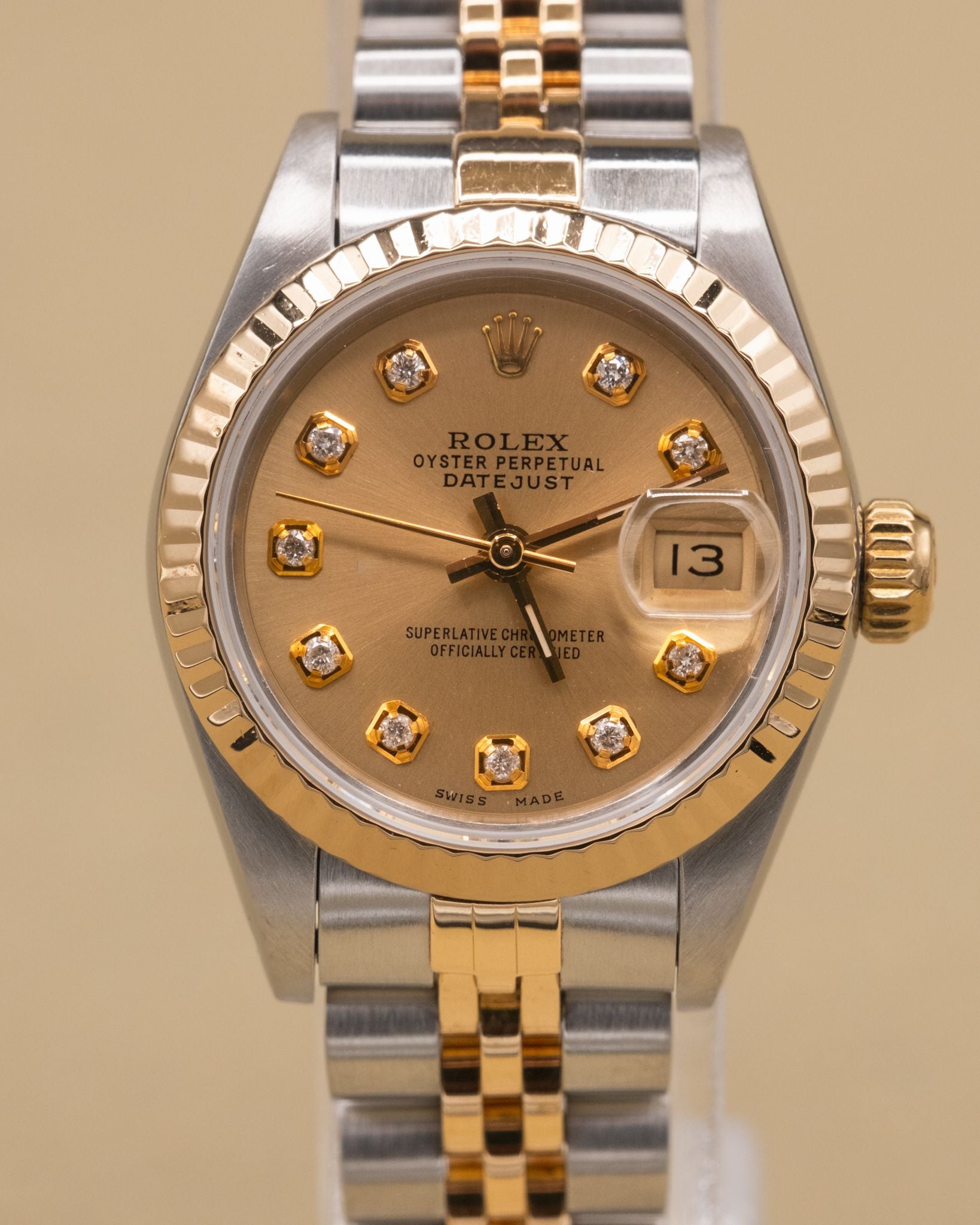 Rolex Datejust Lady Champagne Diamond Dial on Jubilee 69173