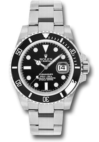 Rolex Submariner Black Dial on Oyster 16610LN