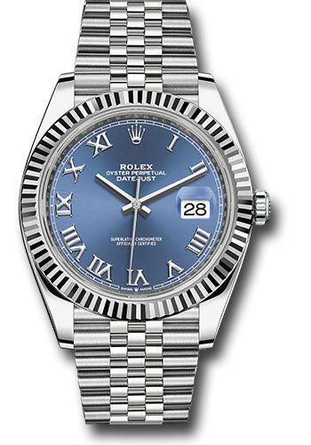 Rolex Datejust 41 Blue Roman Dial on Jubilee 126334 Complete 2022