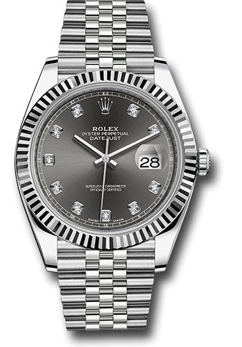 Rolex Datejust 41 Dark Rhodium Diamond Dial on Jubilee 126334 Card 2025