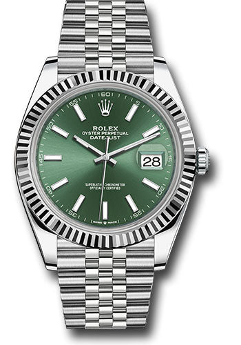 Rolex Datejust 41 Mint Green Index Dial on Jubilee 126334 Complete 2025