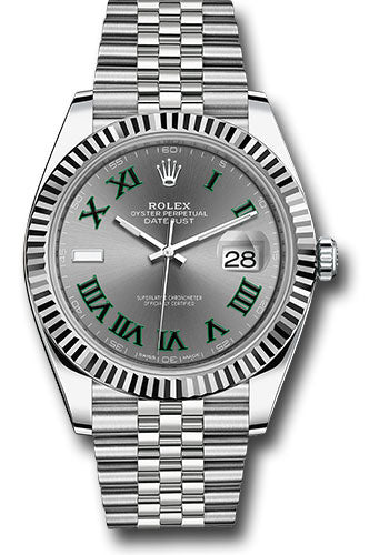 Rolex Datejust 41 Slate Green Roman Dial on Jubilee 126334 Complete 2025