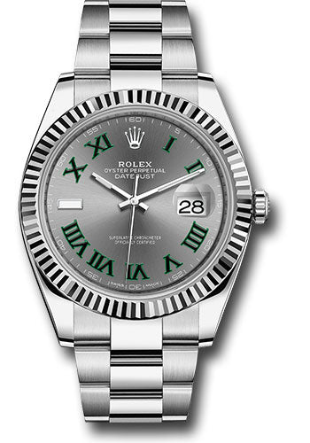Rolex Datejust 41 Slate Green Roman Dial on Oyster 126334 Complete 2025