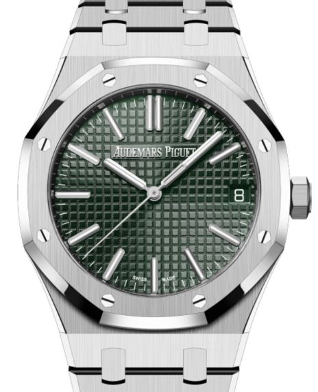 Audemars Piguet Royal Oak Selfwinding Green Dial on Bracelet 15510ST.OO.1320ST.09 Complete