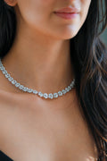 18K White Gold Flower Natural Diamond Necklace 1.4ct N-RAN81652