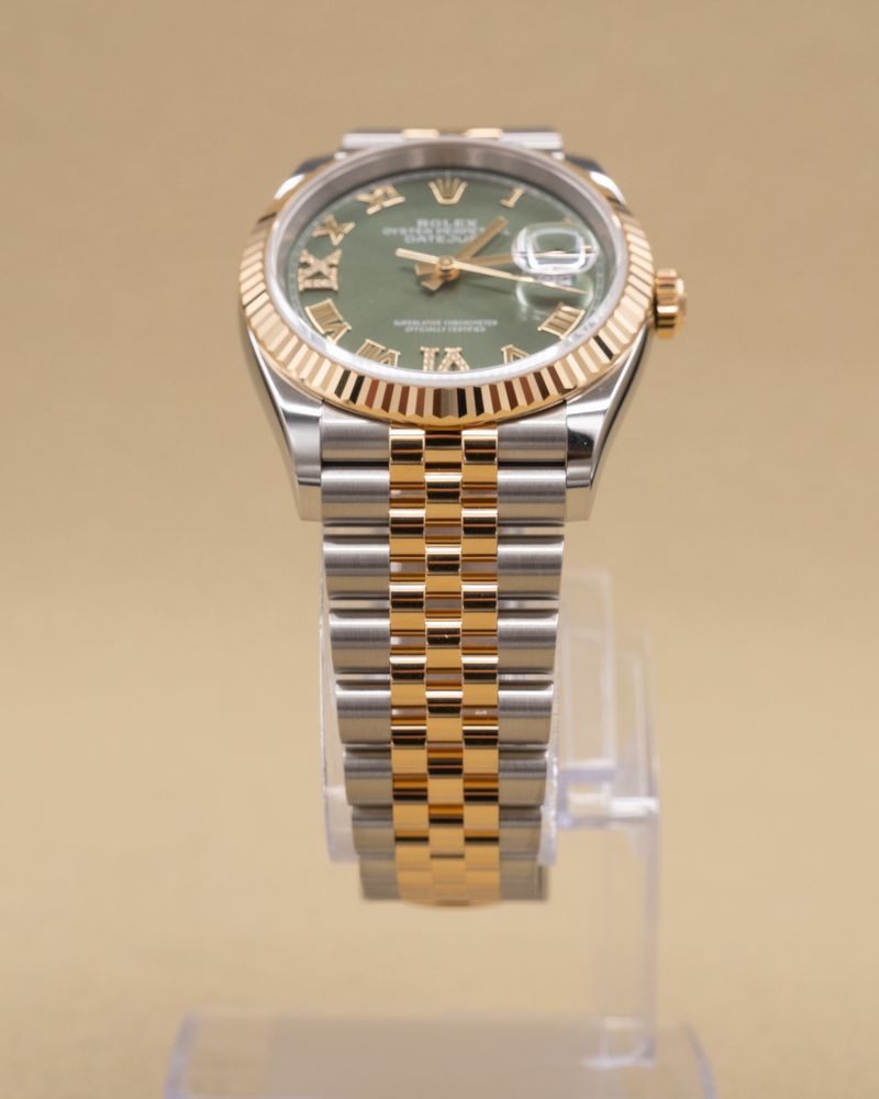 Rolex Datejust 36 Olive Green Roman Dial on Jubilee 126233 Complete 2026