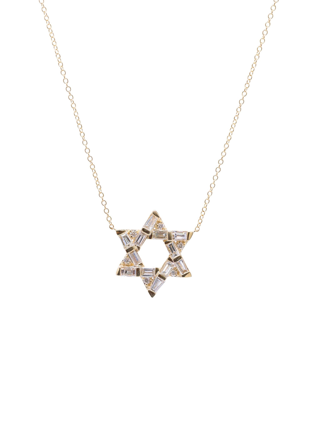 14K Yellow Gold Diamond Star of David Pendant 1.7ct P-JS041189