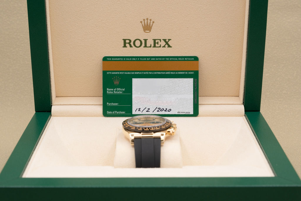 Rolex Daytona Champagne And Index Dial on Oysterflex 116518LN Card 2020