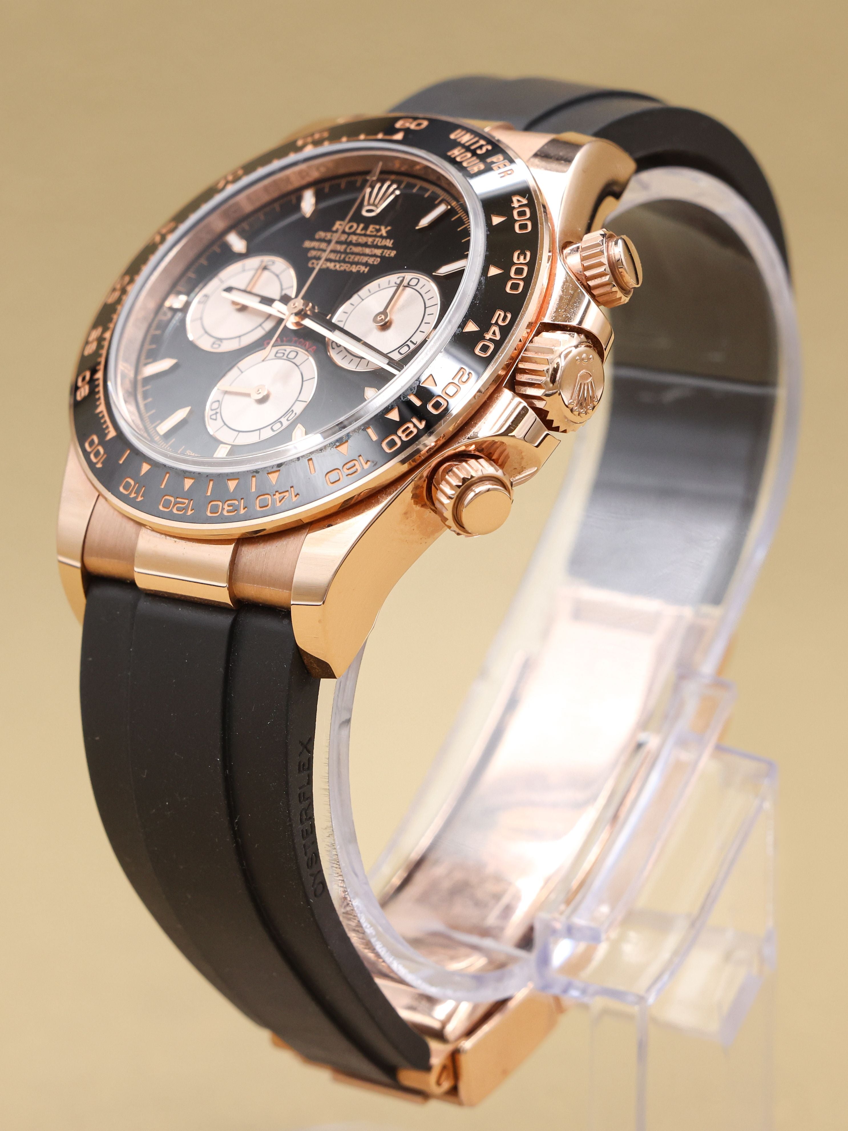Rolex Daytona Black And Sundust Index Dial on Oysterflex 126515LN Complete 2024
