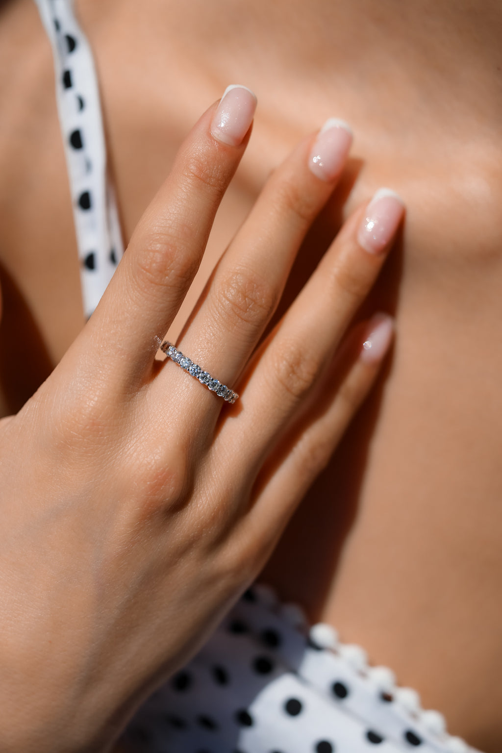 Round Natural Diamond Eternity Band 18KT White Gold 2.15ct R-215RD