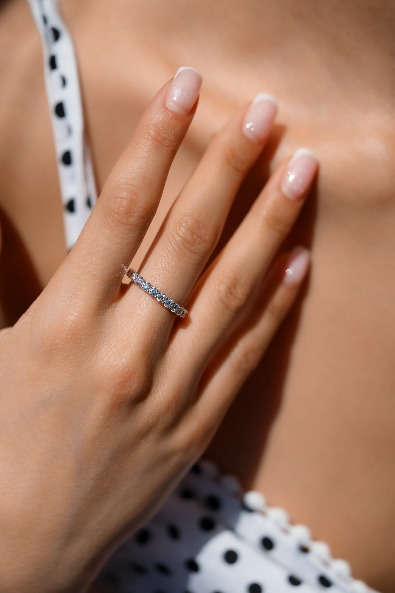 Round Natural Diamond Eternity Band 18KT White Gold 2.15ct R-215RD