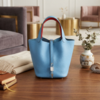 Hermes Pitcotin Lock MM Eclat Tarillon Clemence Blue Frida & Rose