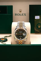 Rolex Datejust 36 Olive Green Roman Dial on Jubilee 126233 Complete 2026