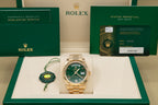 Rolex Day-Date 40 Green Roman Dial on President 228238 Complete 2026