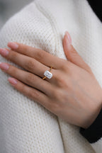 Cushion Solitaire 18KT Yellow Gold Engagement Ring 3.01ct R-301CU