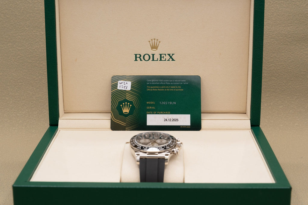 Rolex Daytona Black And Steel Index Dial on Oysterflex 126519LN Complete 2025
