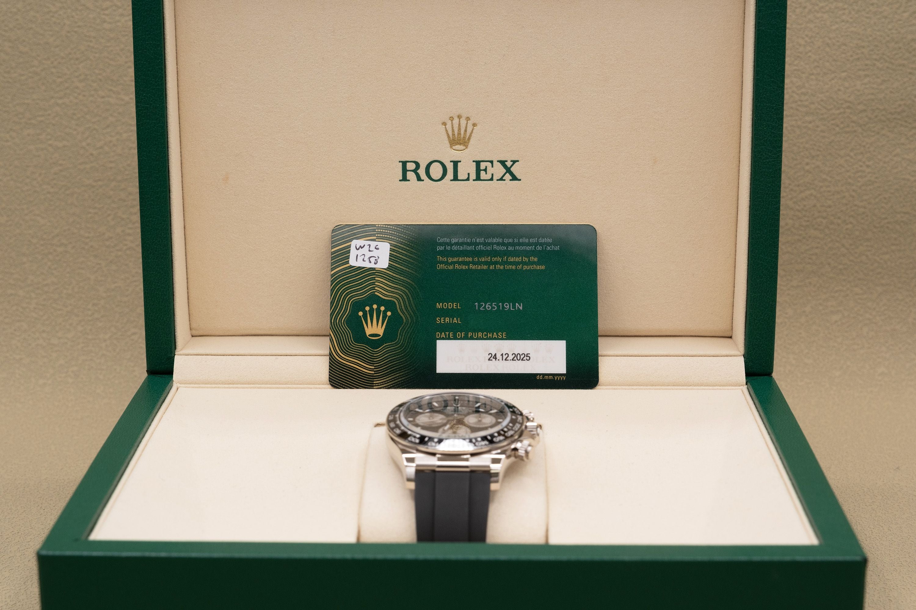 Rolex Daytona Black And Steel Index Dial on Oysterflex 126519LN Complete 2025