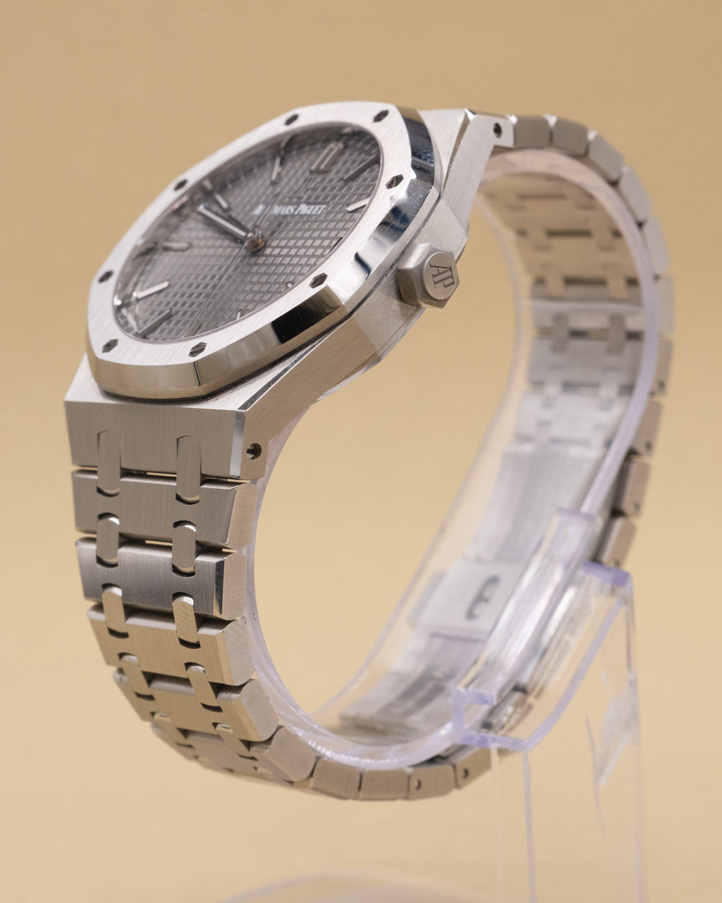 Audemars Piguet Royal Oak Selfwinding Slate Grey Dial on Bracelet 15500ST.OO.1220ST.02 Complete Open Date