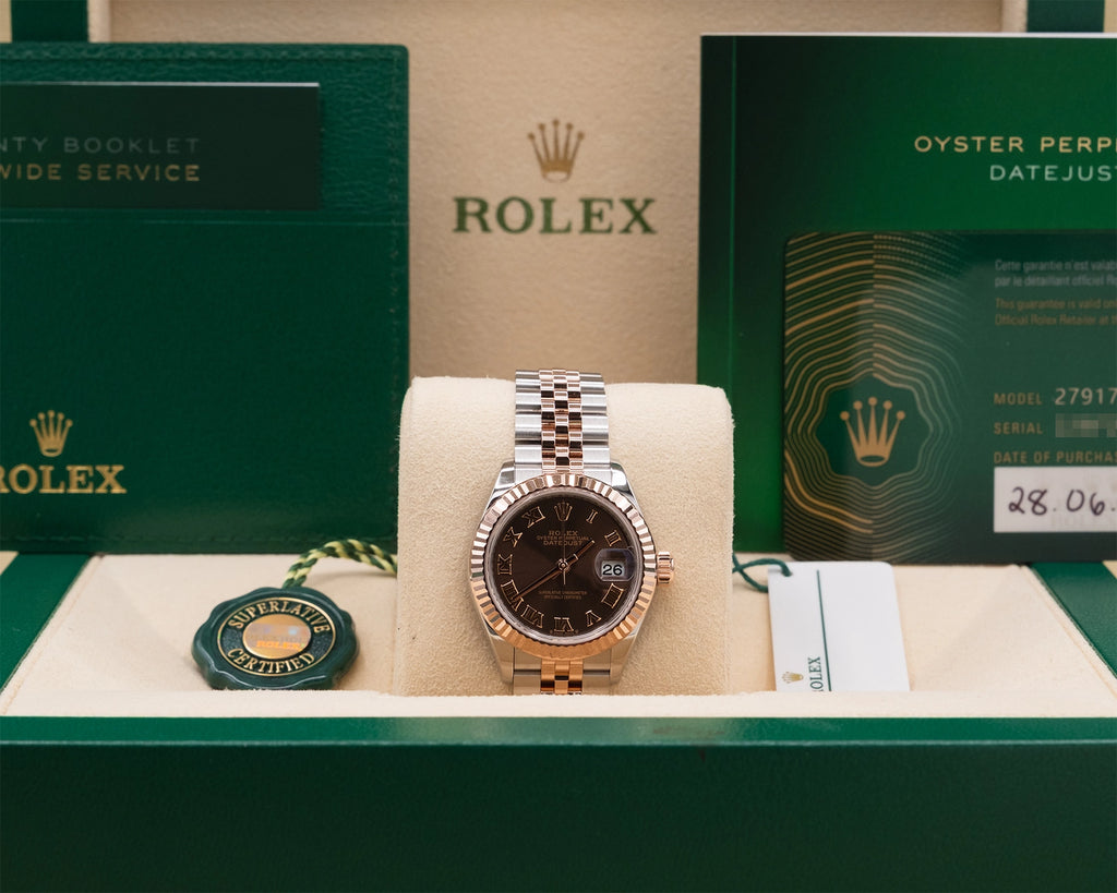 Rolex Datejust Lady Chocolate Roman Dial on Jubilee 279171 Complete 2023