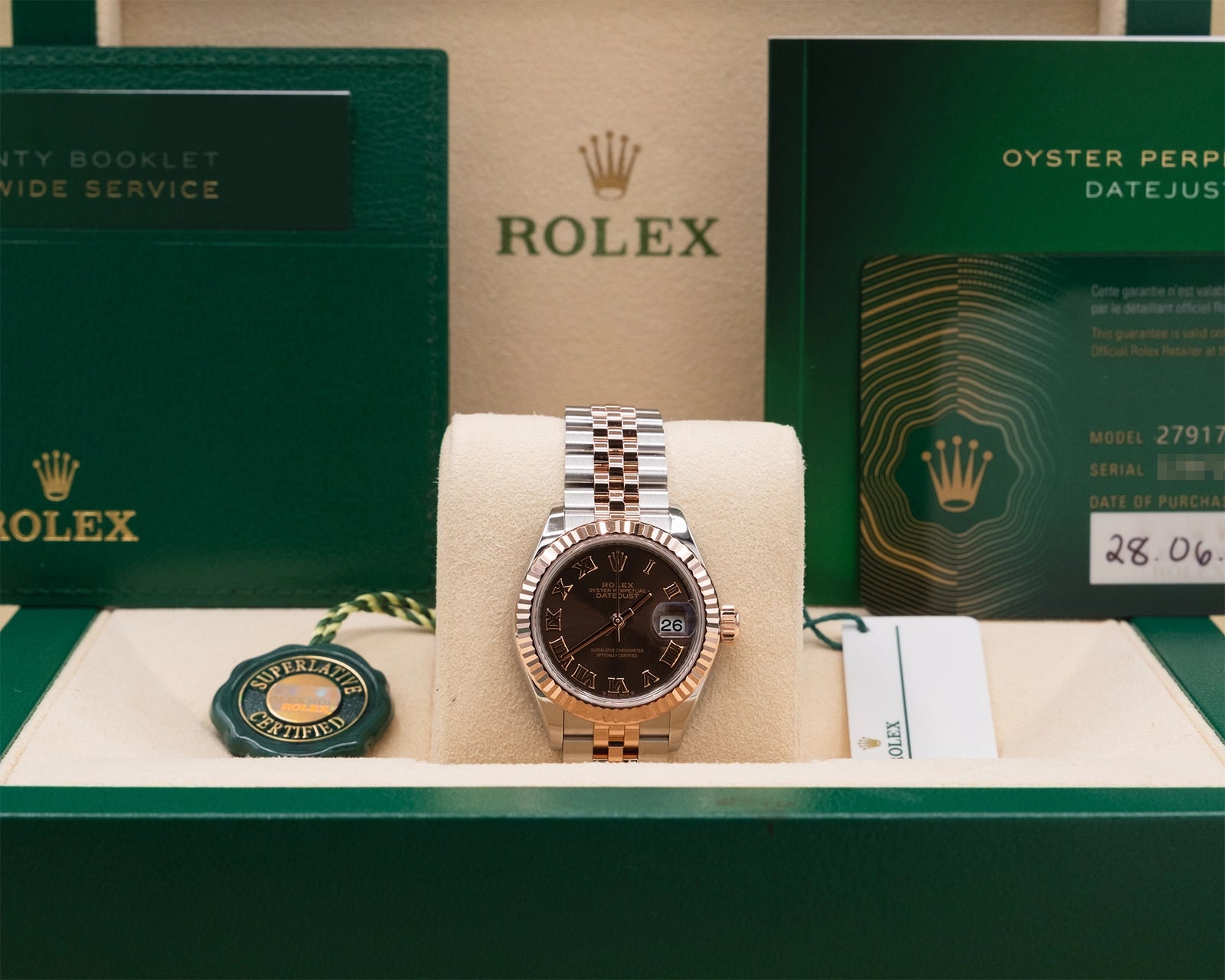 Rolex Datejust Lady Chocolate Roman Dial on Jubilee 279171 Complete 2023