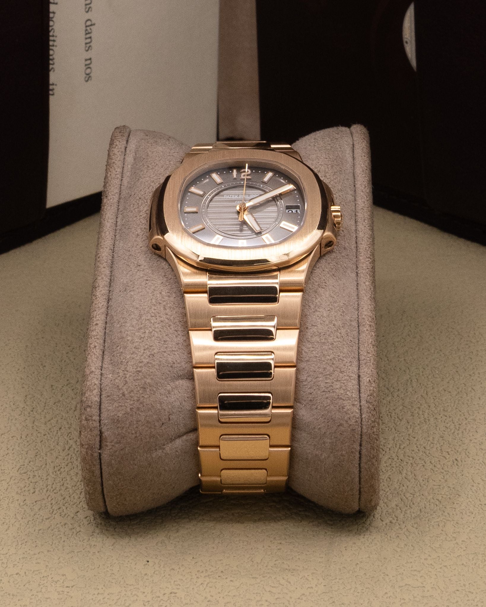 Patek Phillippe Nautilus Smoke Brown Dial on Rose Gold 7011/1R-010 Papers 2009