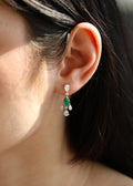 Johann Paul 18KT White Gold Emerald Diamond Drops 3.13ctw E-313EM