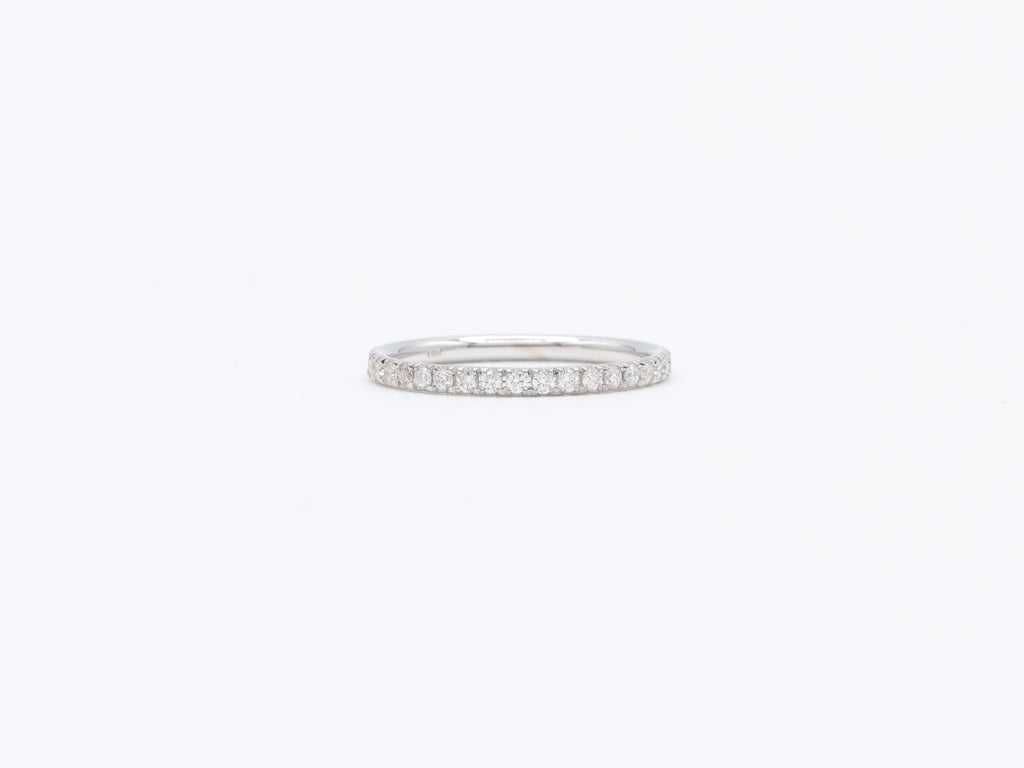 Round Diamond Eternity Stackable Thin Band 18KT Gold 0.5ct R-50