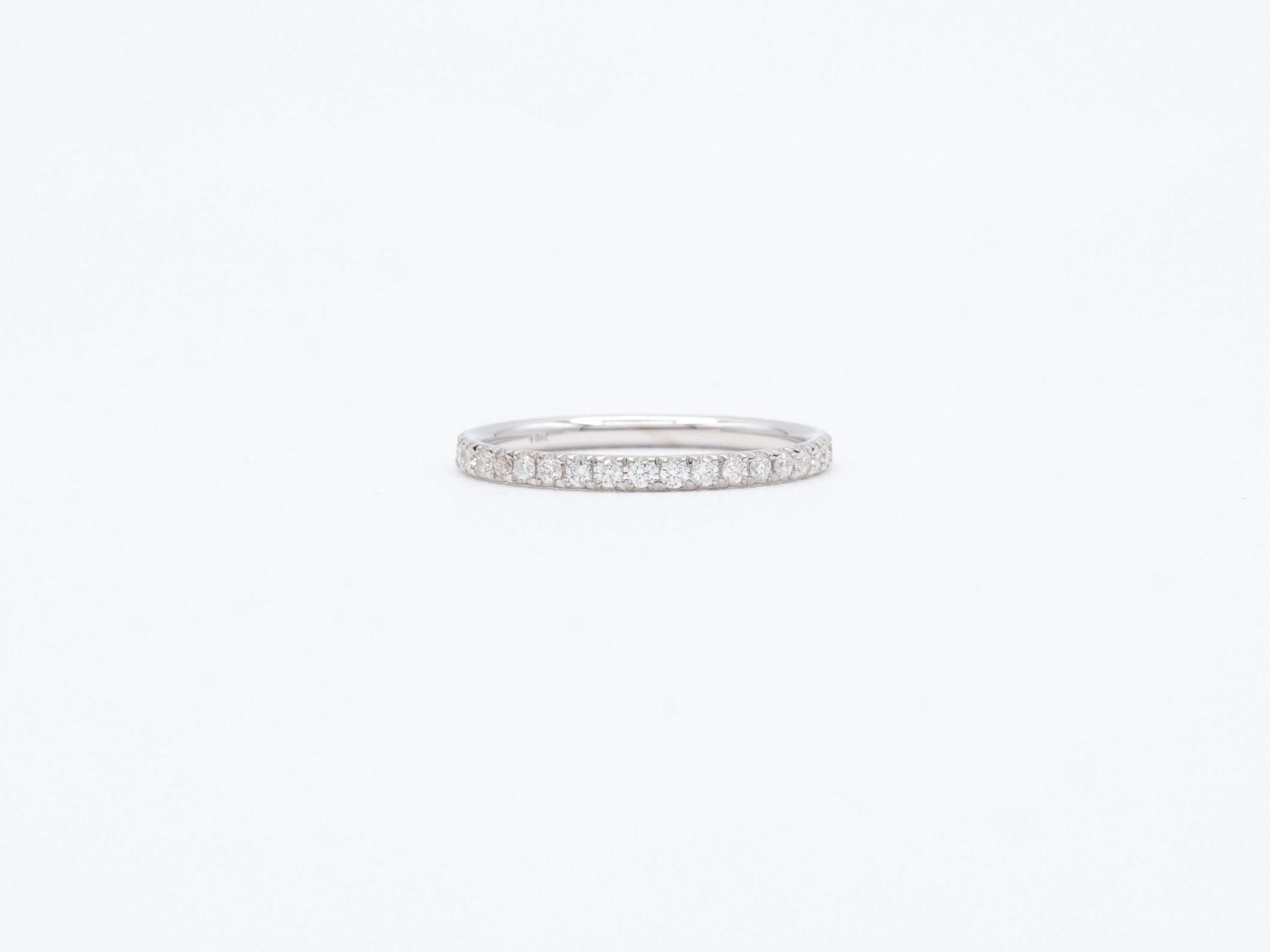 Round Diamond Eternity Stackable Thin Band 18KT Gold 0.5ct R-50