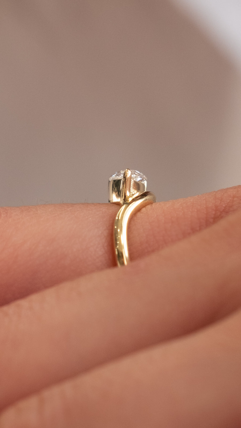 Yellow Gold Wavy Stack Ring Fashion Ring 0.5 cts.