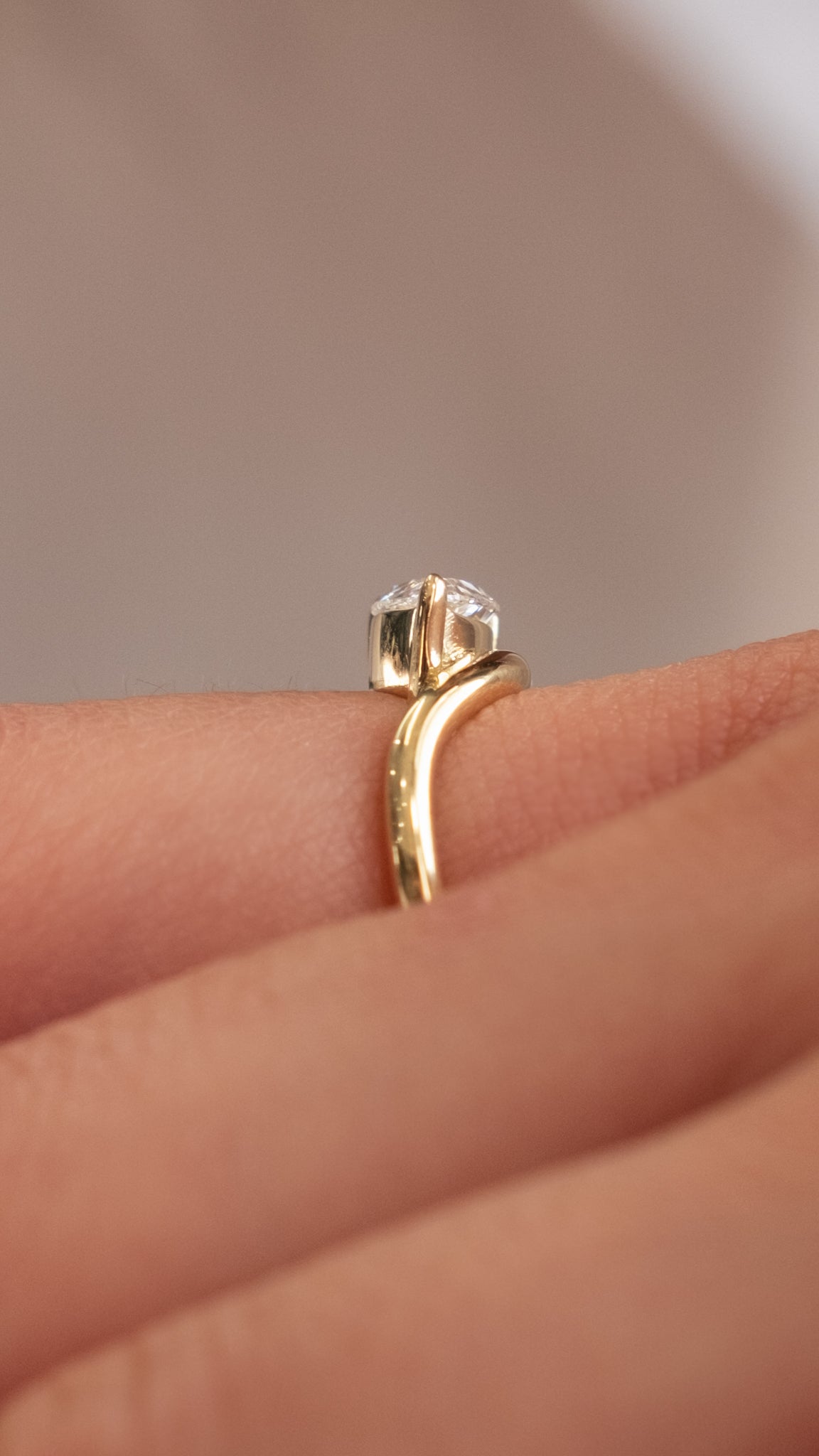 Yellow Gold Wavy Stack Ring Fashion Ring 0.5 cts.