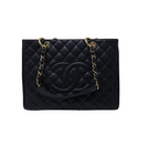 Chanel Quilted Grand Shopping Tote GST Black