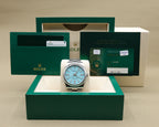 Rolex Oyster Perpetual 41 Turquoise Blue Index Dial on Oyster 124300 Complete 2021