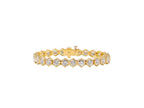 Elegant Hexagonal Link Tennis Bracelet, 13.00ct B-HEXB