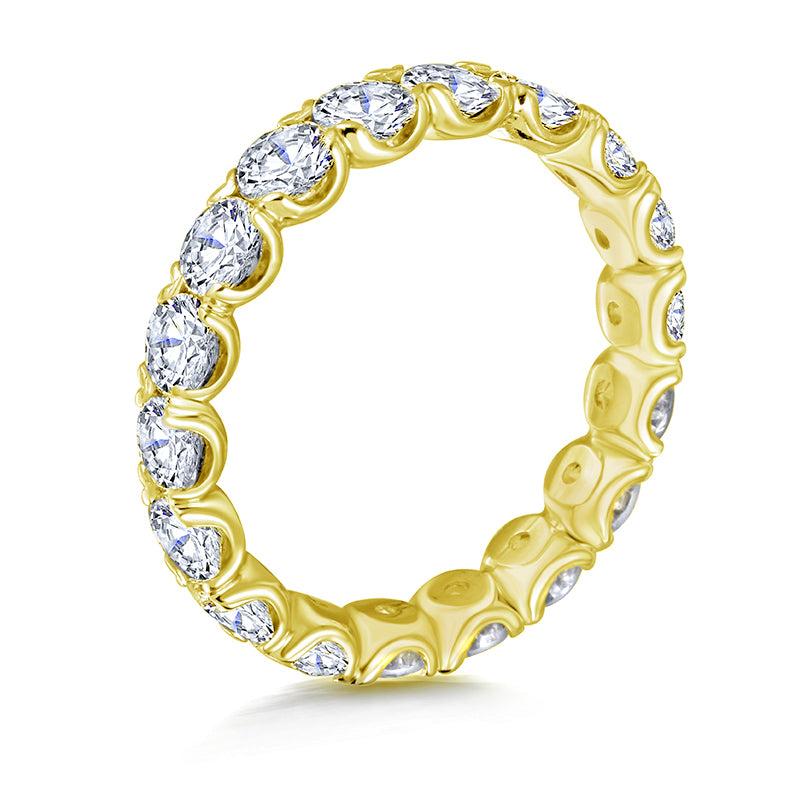Round Natural Diamond Eternity Band 14KT Yellow Gold 2.5ct R-250RD