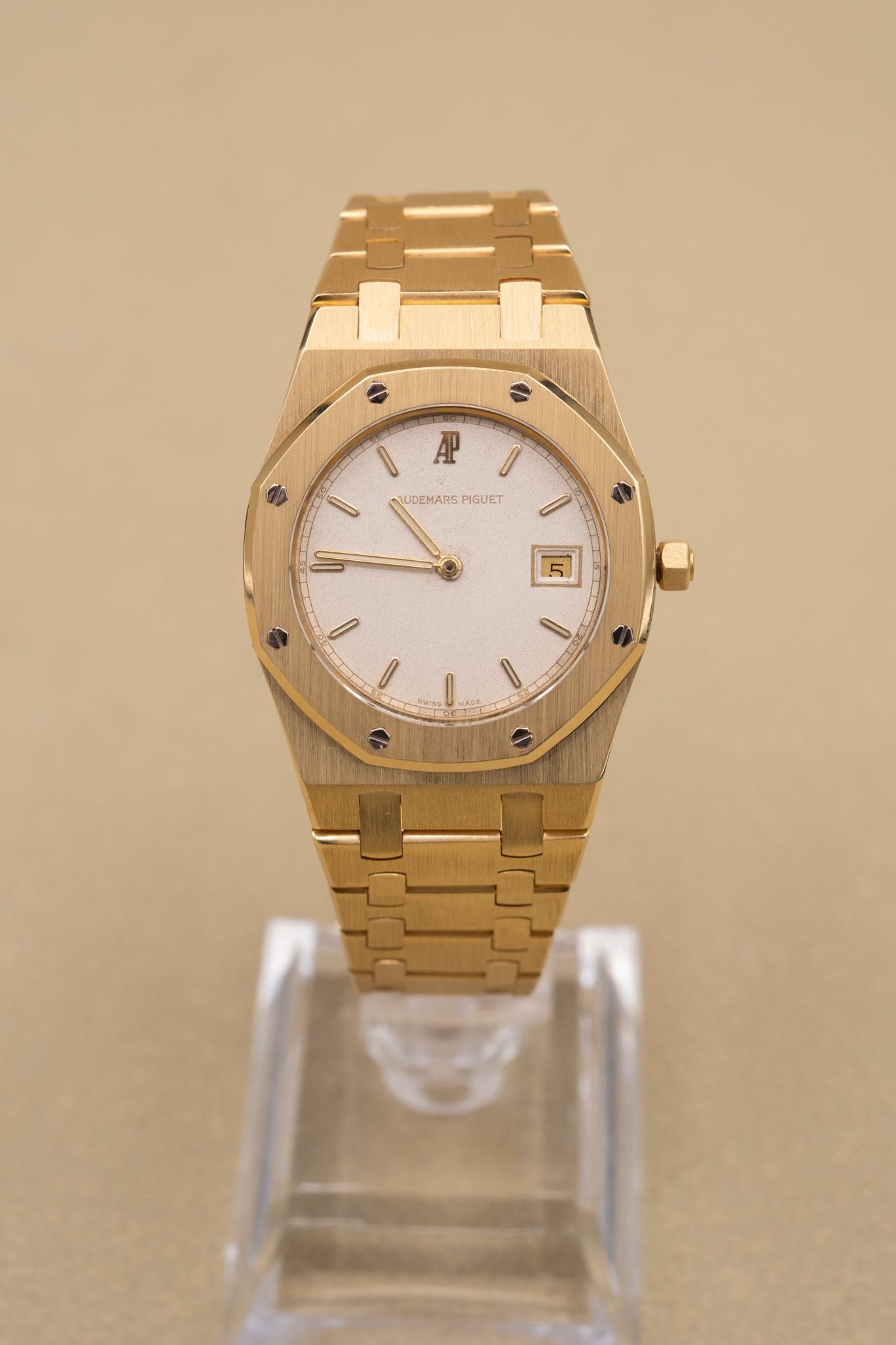 Audemars Piguet Royal Oak Beige/Silver Tone Dial on Bracelet 56175BA
