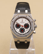 Audemars Piguet Royal Oak Tour Auto Silver with black subdials Dial on Black Leather Strap 26136ST.OO.D082VS.01 Complete 2007
