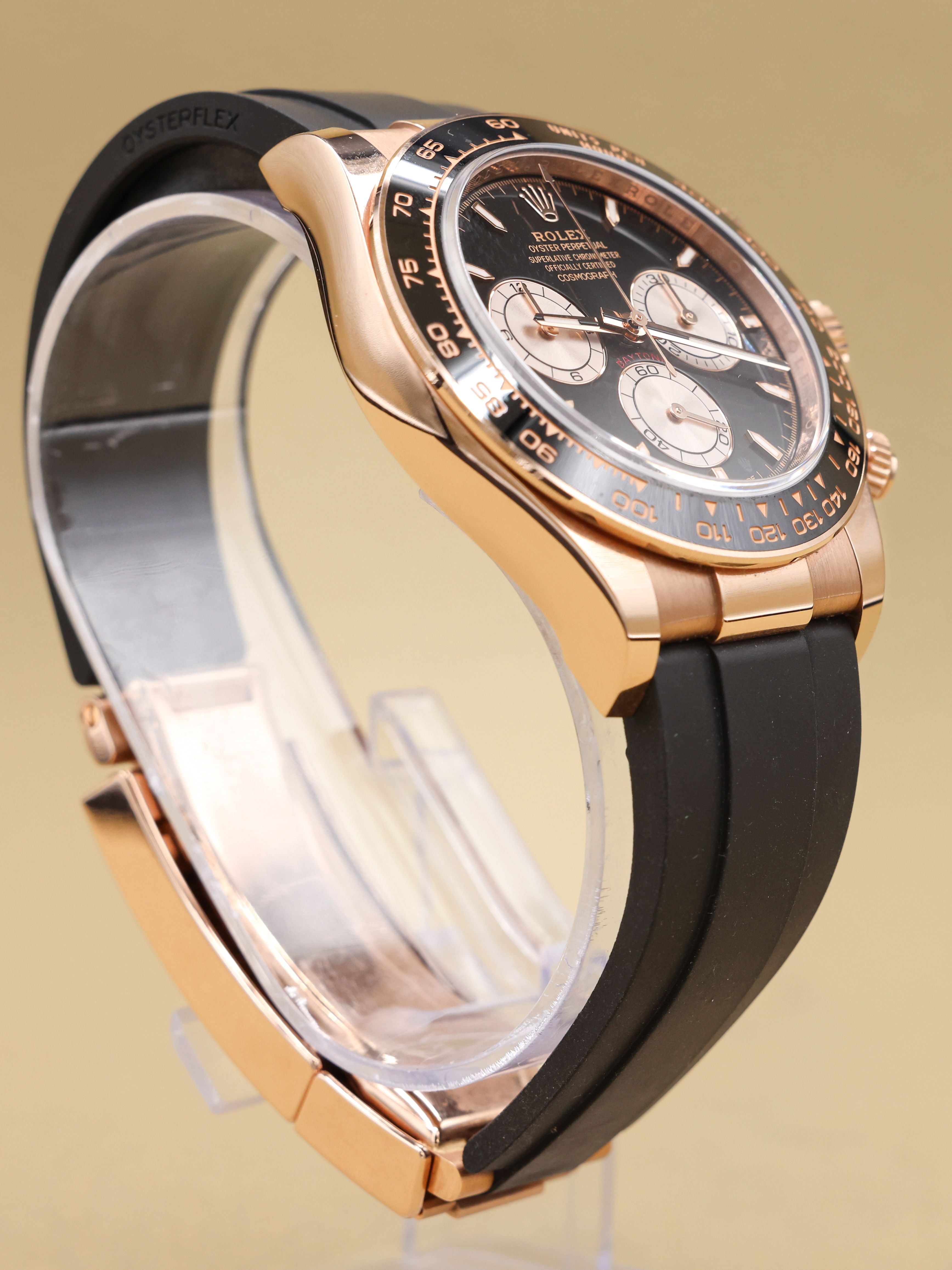 Rolex Daytona Black And Sundust Index Dial on Oysterflex 126515LN Complete 2024